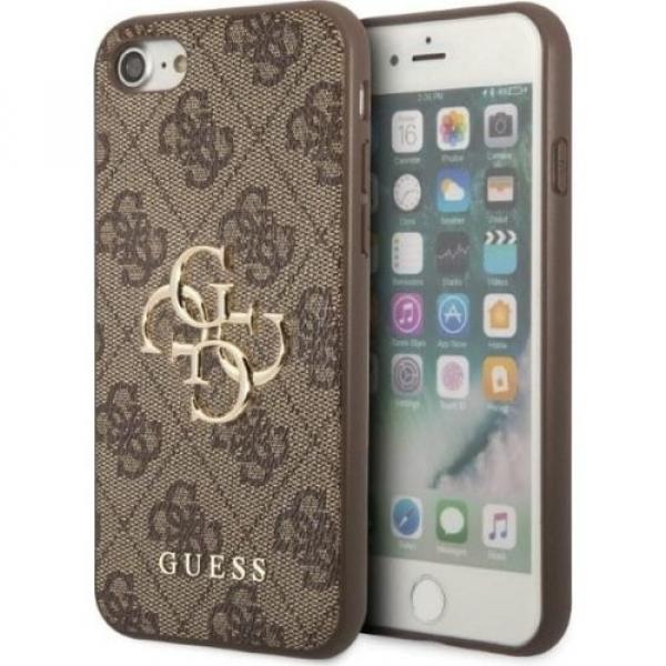 Etui Guess 4G Big Metal Logo do iPhone 7 / 8 / SE 2020 / 2022, brązowe