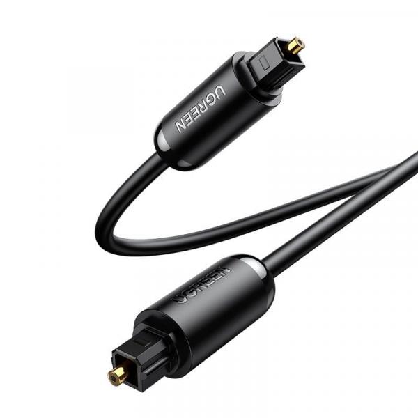 Kabel optyczny Ugreen przewód audio cyfrowy światłowód Toslink SPDIF, 1,5m, czarny