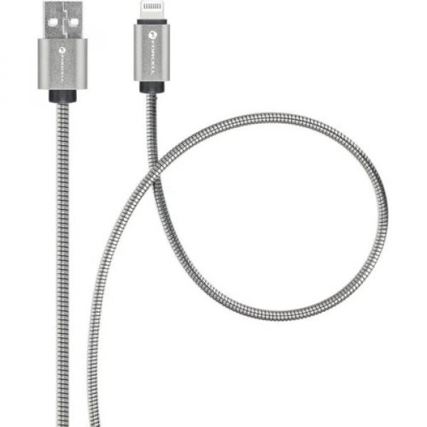 Kabel Forcell C236 USB-A do Lightning, 2,4A, 12W, 1 m, srebrny