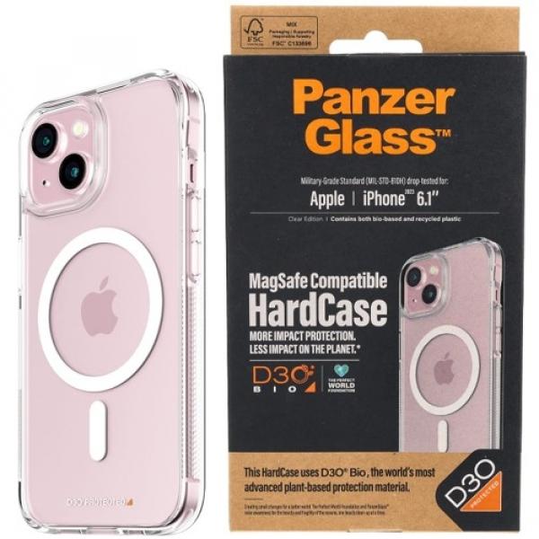 Etui Antybakteryjne PanzerGlass HardCase MagSafe do iPhone 15, przezroczyste