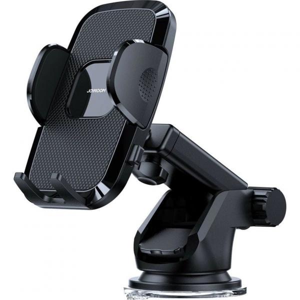 OUTLET: Mechaniczny uchwyt samochodowy na telefon na kokpit i szybę, Joyroom JR-ZS259, czarny