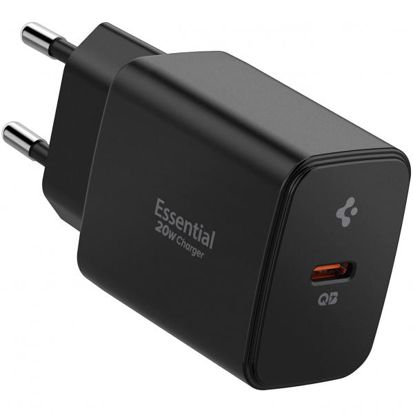 Ładowarka sieciowa Spigen ArcStation Essential EE201EU PD 3.0, USB-C 20W, czarna