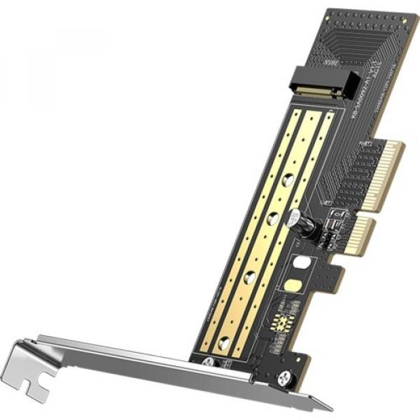 Ugreen karta rozszerzeń, adapter PCIe 3.0 x4 do M.2 NVMe M, M+B Key, czarna