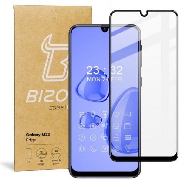 Szkło hartowane Bizon Glass Edge do Galaxy A22 4G / M22, czarne