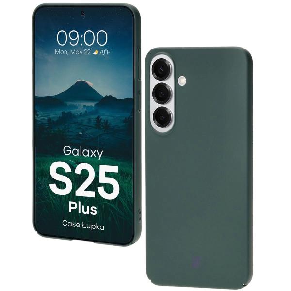 Etui Bizon Case Łupka do Galaxy S25 Plus, zielone