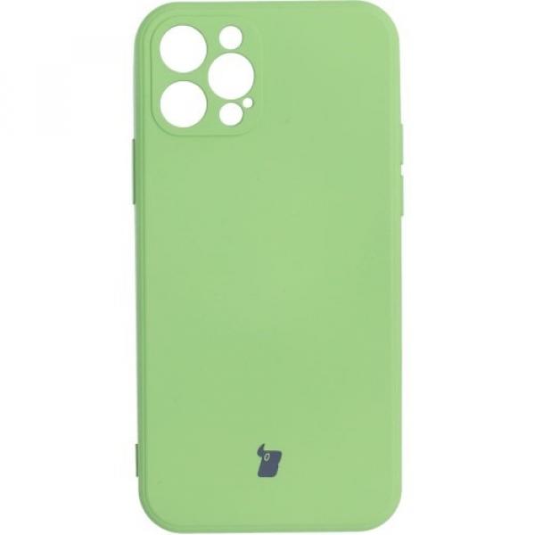 Etui Bizon Case Silicone do iPhone 12 Pro, jasnozielone