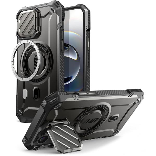 Etui pancerne Supcase UB Mag XT do MagSafe do iPhone 16e, czarne