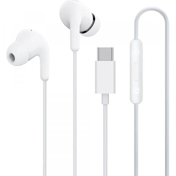 Słuchawki przewodowe dokanałowe Xiaomi Earphones, USB-C, 1.25 m, białe