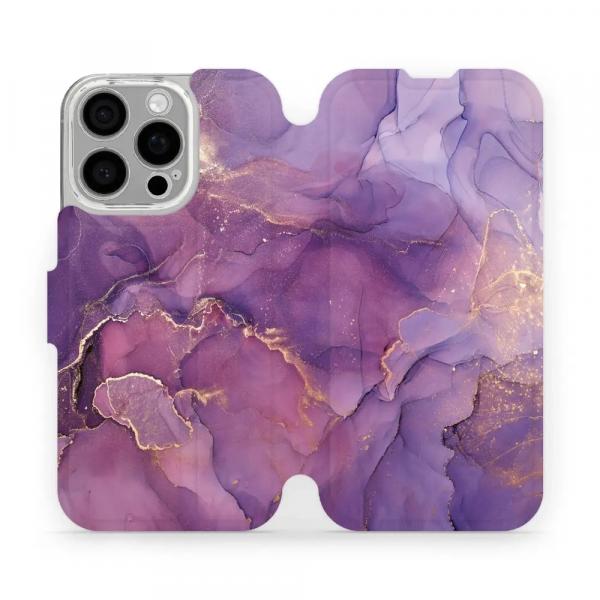 Etui z klapką do iPhone 16 Pro, Mobiwear Book, fioletowe