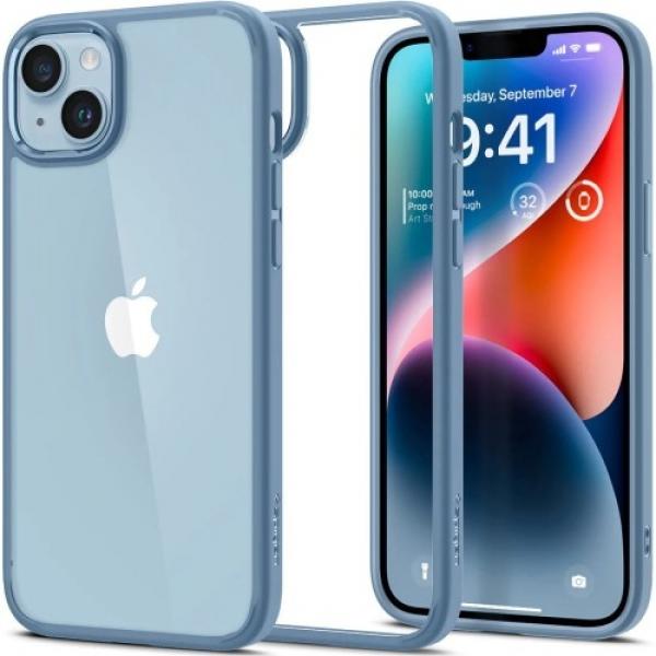 Etui Spigen Ultra Hybrid do iPhone 14, przezroczysto-niebieskie