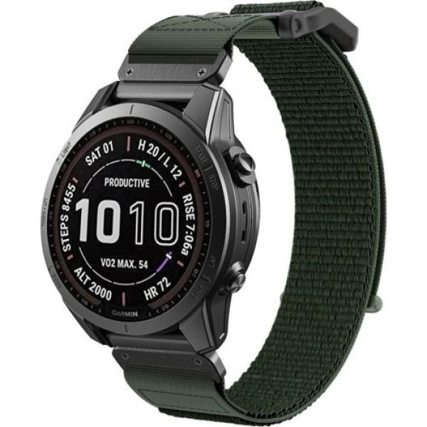 OUTLET: Pasek Tech-Protect Scout, QuickFit 22mm do Garmin Fenix 8 (47 mm) / E / 7 Pro / 7 / 6 Pro / 6, ciemnozielony