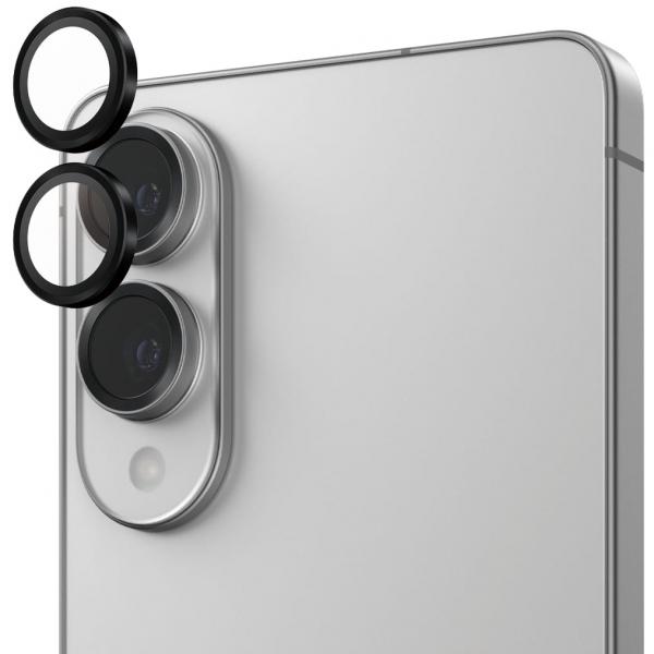 Szkło hartowane na aparat z aplikatorem PanzerGlass Hoops do Galaxy S25 Edge, czarne