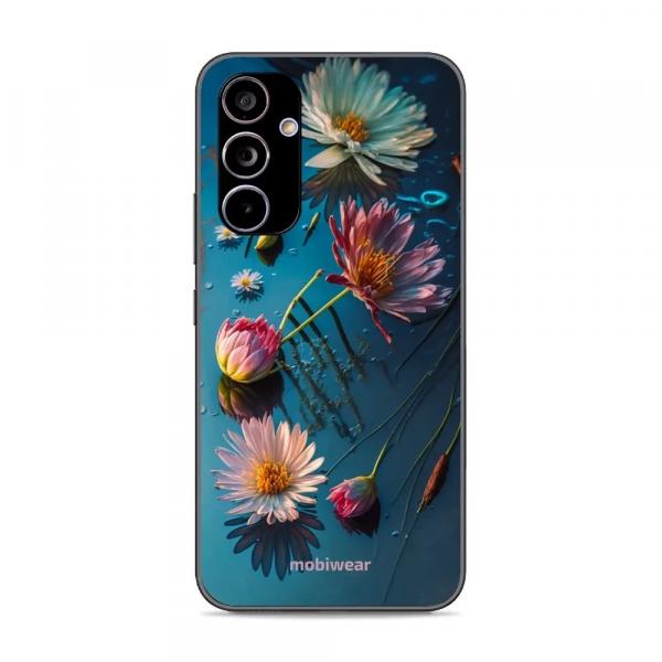 Etui ochronne do Galaxy A54 5G, Mobiwear Glossy Case, niebiesko-kwieciste