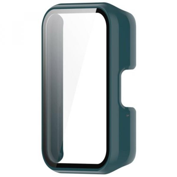 Etui Bizon Case+Glass Watch do Galaxy Fit 3, zielone