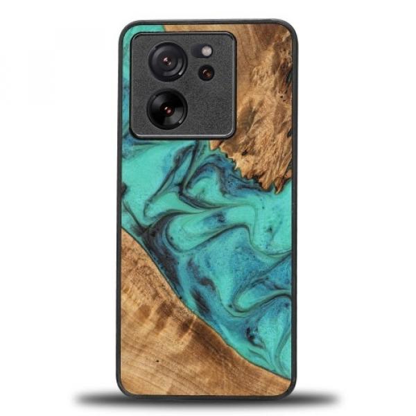 Drewniane etui do Xiaomi 13T Pro / 13T, Bewood Unique Turquoise