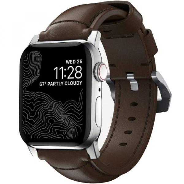 Skórzany pasek Nomad Traditional Band do Apple Watch 49/46/45/44 mm, brązowy