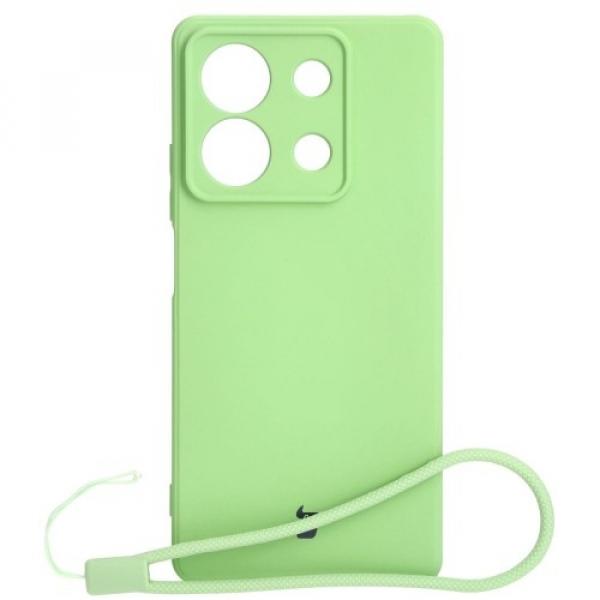 Etui Bizon Case Silicone Sq do Xiaomi Redmi Note 13 5G, jasnozielone