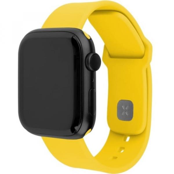 Silikonowy pasek Fixed Silicone Strap do Apple Watch 38/40/41/42 mm, żółty