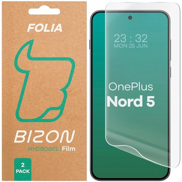 Folia hydrożelowa na ekran Bizon Glass Hydrogel Front do OnePlus Nord 5, 2 sztuki
