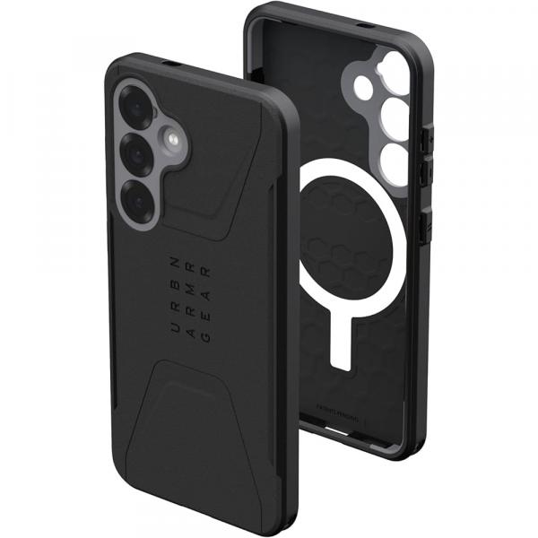 Etui pancerne Urban Armor Gear Civilian Magnet do Galaxy S25, czarne