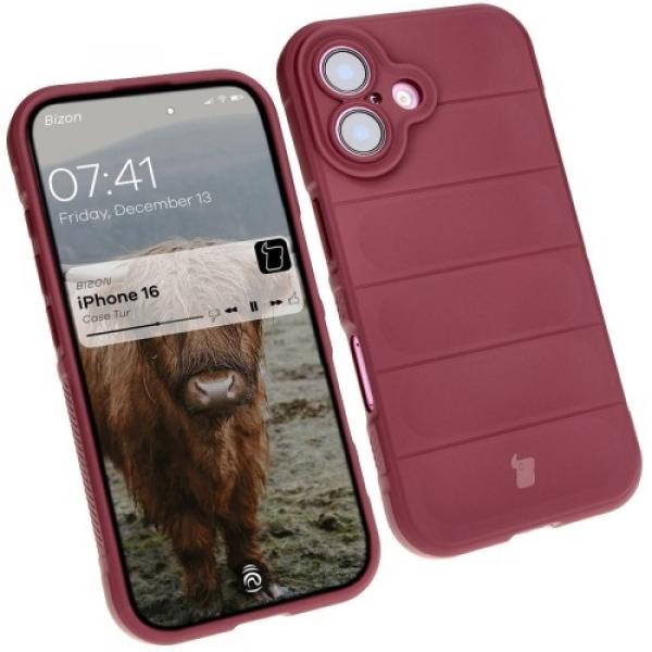 Pancerne etui Bizon Case Tur do iPhone 16, ciemnofioletowe