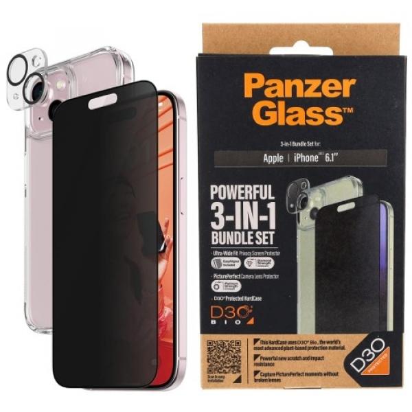 Zestaw PanzerGlass Privacy Bundle 3-in-1 Protection do iPhone 15