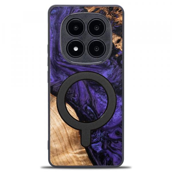 Drewniane etui do Xiaomi Redmi Note 14 Pro 5G / Xiaomi Poco X7, Bewood Unique Violet do MagSafe