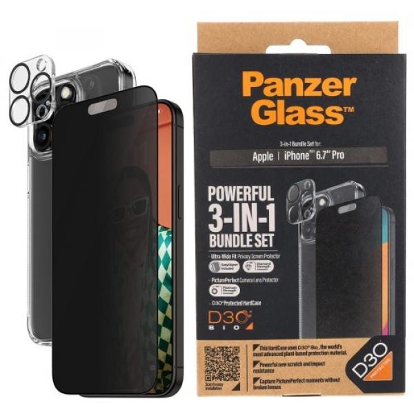 Zestaw PanzerGlass Privacy Bundle 3-in-1 Protection do iPhone 15 Pro Max