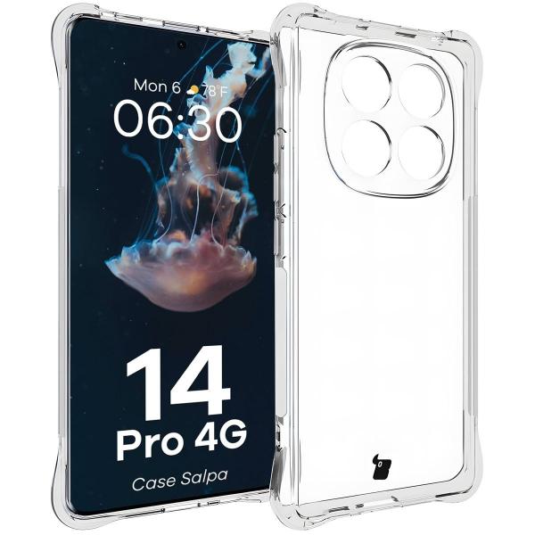 Elastyczne etui Bizon Case Salpa do Xiaomi Redmi Note 14 Pro 4G, przezroczyste