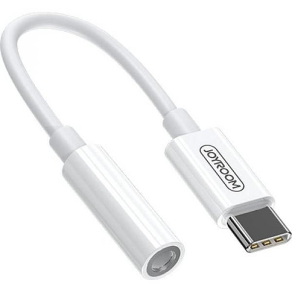 Adapter, przejściówka Joyroom SH-C1, USB-C - Jack 3.5mm, biały