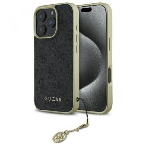 Etui Guess 4G Charms Collection do iPhone 16 Pro Max, czarne