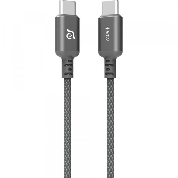 Kabel Adam Elements CASA S120 USB-C do USB-C, 60W, 1,2m, szary