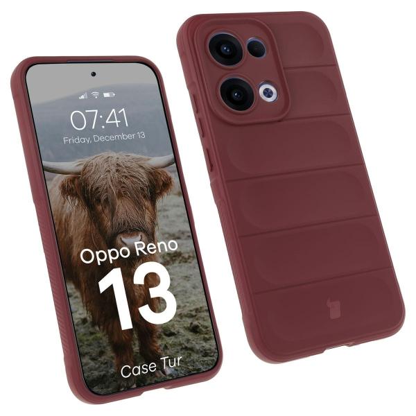 Pancerne etui Bizon Case Tur do Oppo Reno13, burgundowe