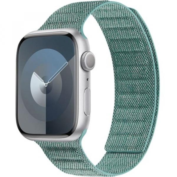 Pasek magnetyczny Crong Melange do Apple Watch 42/41/40/38 mm, turkusowy