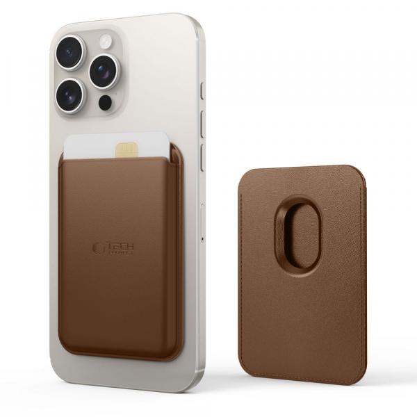 Portfel na karty Tech-Protect MagWallet do MagSafe, brązowy