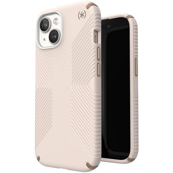 Etui Speck Presidio2 Grip do iPhone 16e / 14 / 13, beżowe