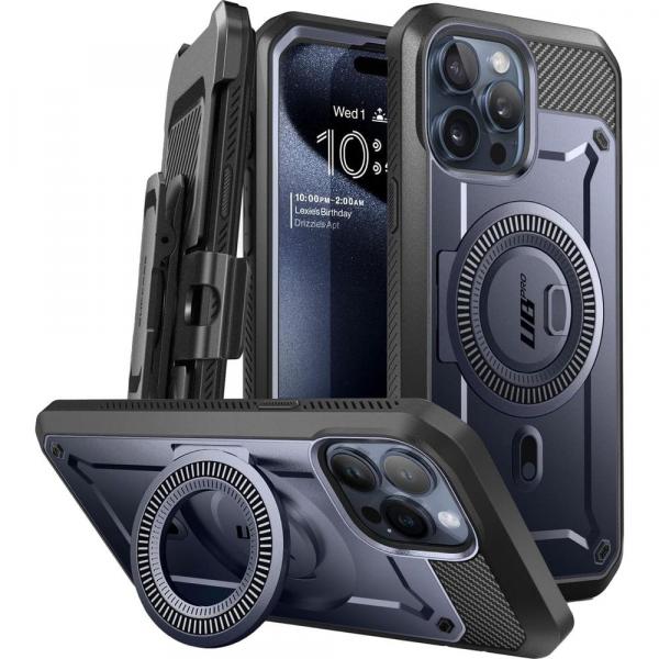OUTLET: Etui pancerne Supcase UB Pro Mag MagSafe SP do iPhone 15 Pro Max, granatowe