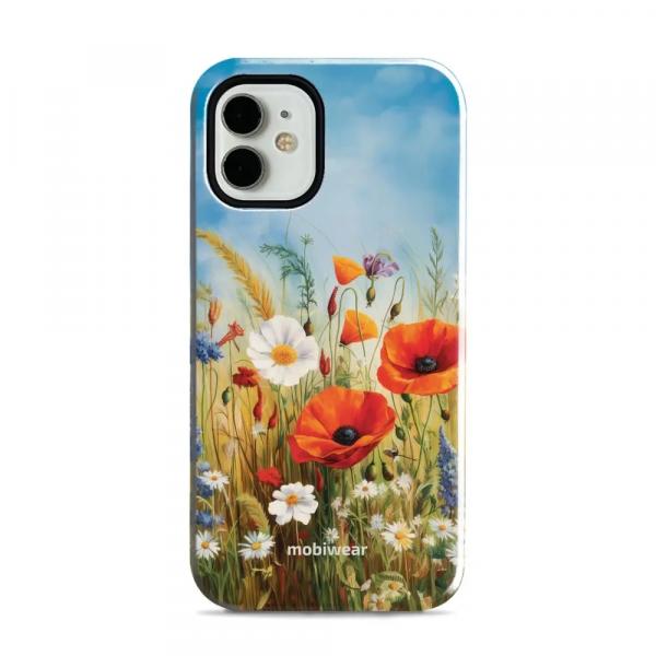 Etui ochronne do iPhone 12 Mini, Mobiwear Elite Pro, łąkowe kwiaty