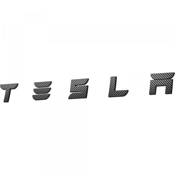 Osłona ochronna Spigen na emblemat/znaczek tylnej klapy bagażnika do Tesla Model 3 Highland 2024-25, karbonowa