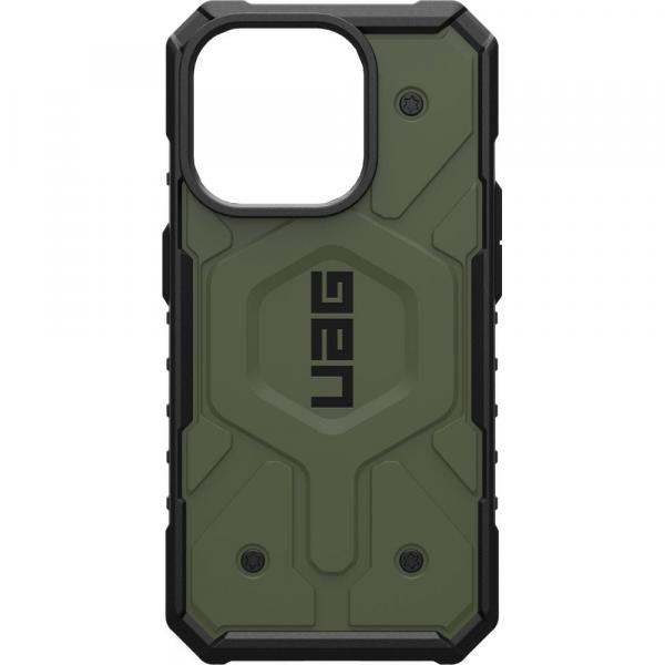 Etui pancerne Urban Armor Gear Pathfinder MagSafe do iPhone 15 Pro, oliwkowe