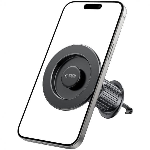 Uchwyt samochodowy, magnetyczny do kratki nawiewu do MagSafe Tech-Protect N58 Magnetic Vent Car Mount, czarny
