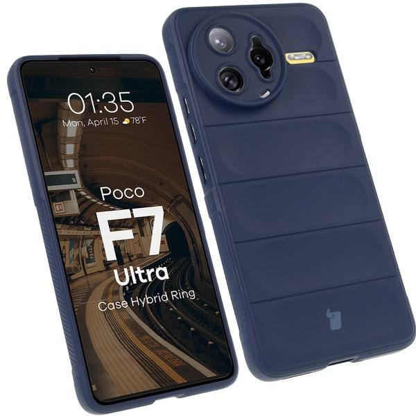 Pancerne etui Bizon Case Tur do Xiaomi Poco F7 Ultra, granatowe