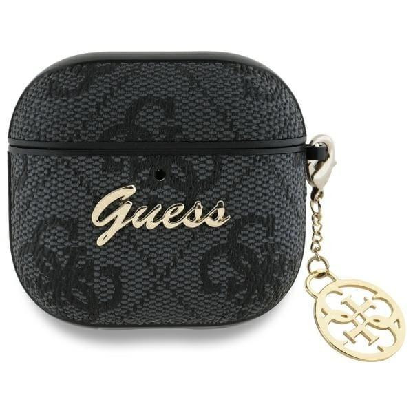 Etui Guess 4G Strass Charm Case AirPods 4, czarne