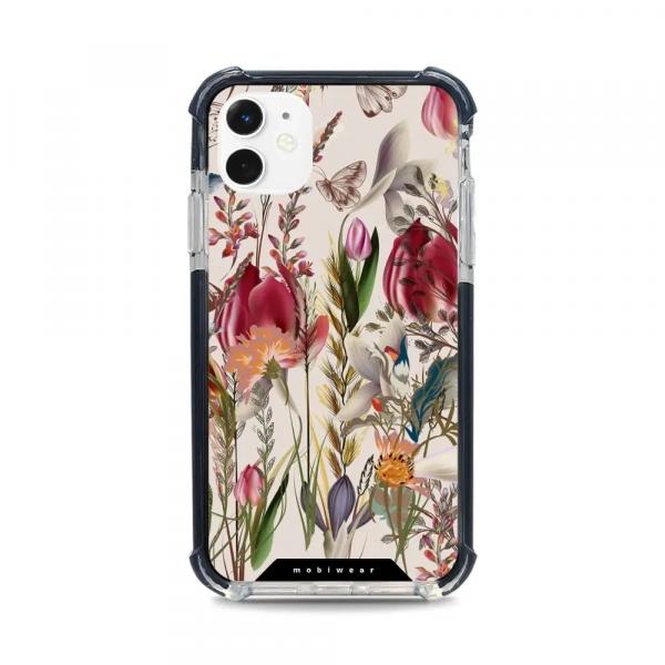 Etui ochronne do iPhone 11 do MagSafe, Mobiwear Elite Bumper, bukiet kwiatów