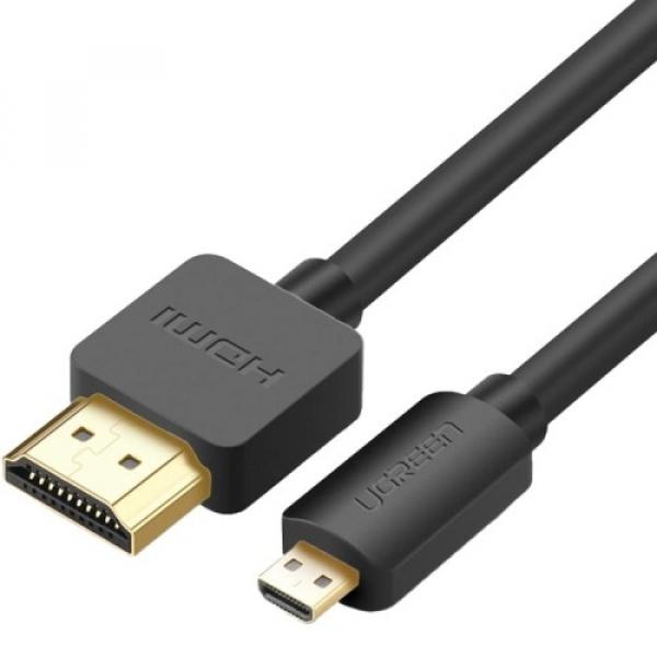 Kabel Ugreen HD127 micro HDMI - HDMI 2.0, 4k 60Hz, 2m, czarny