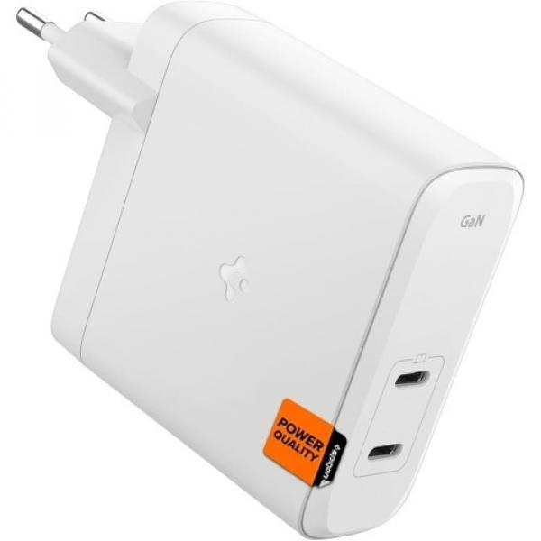 Ładowarka sieciowa Spigen ArcStation Pro GaN 1402 2x USB-C PD 3.1, 140W, biała