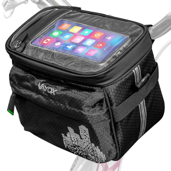 Sakwa rowerowa, torba termiczna na kierownicę Vayox VA0167 4.6L etui, czarna