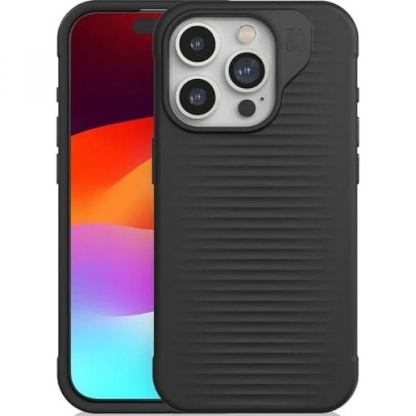 Etui Zagg Luxe Snap do iPhone 15 Pro, czarne