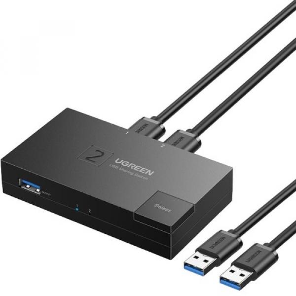 Switch, przełącznik, rozdzielacz USB Ugreen CM618, hub USB 3.0 - czarny