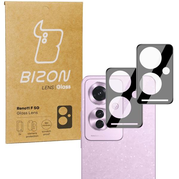 Szkło na aparat Bizon Glass Silk Lens do Oppo Reno11 F 5G, 2 sztuki